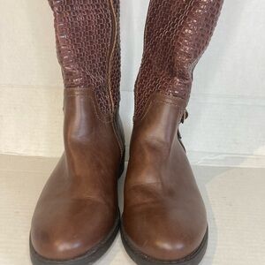 Cest Brown Leather Formal Women's Boots Size 8